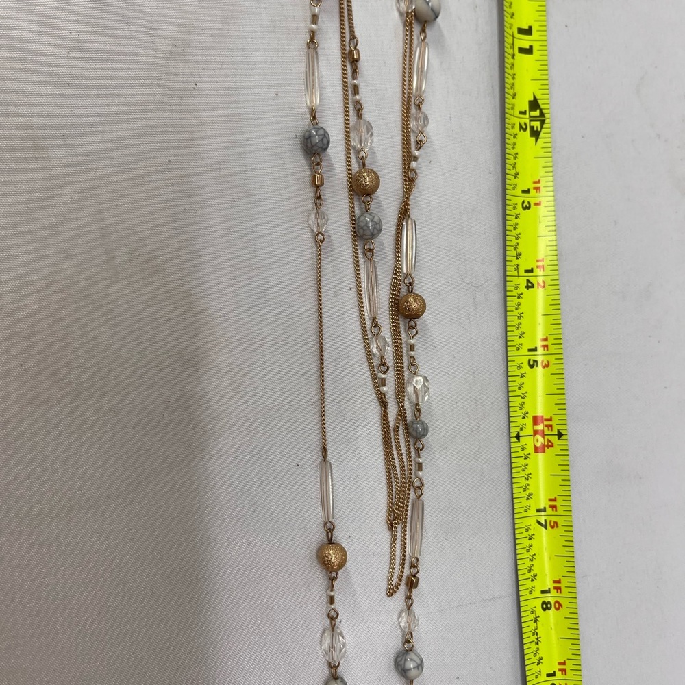 Charming Charlie Gold and Silver Beaded Necklace - Picture 6 of 6